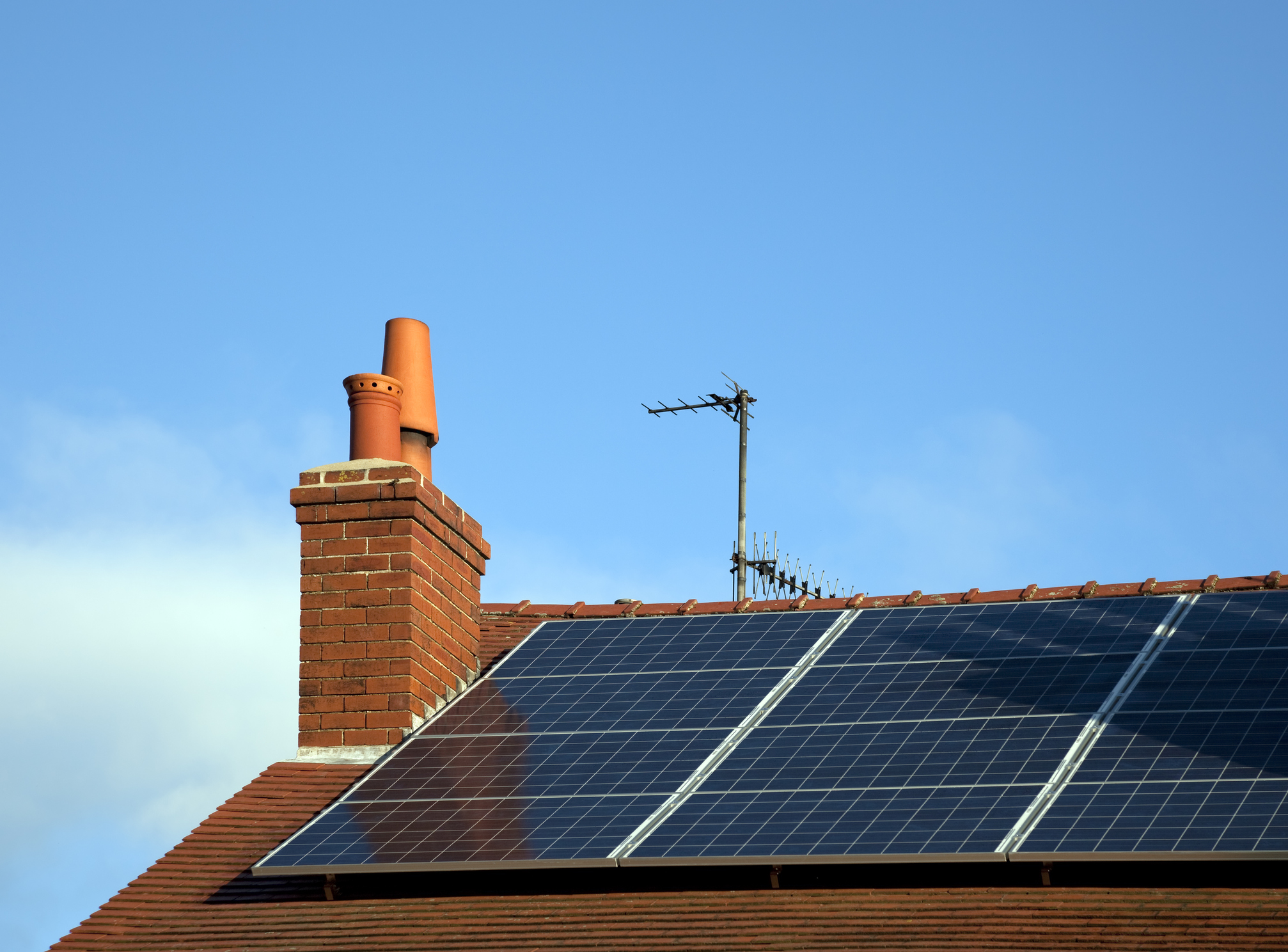 Solar panels on a roof
