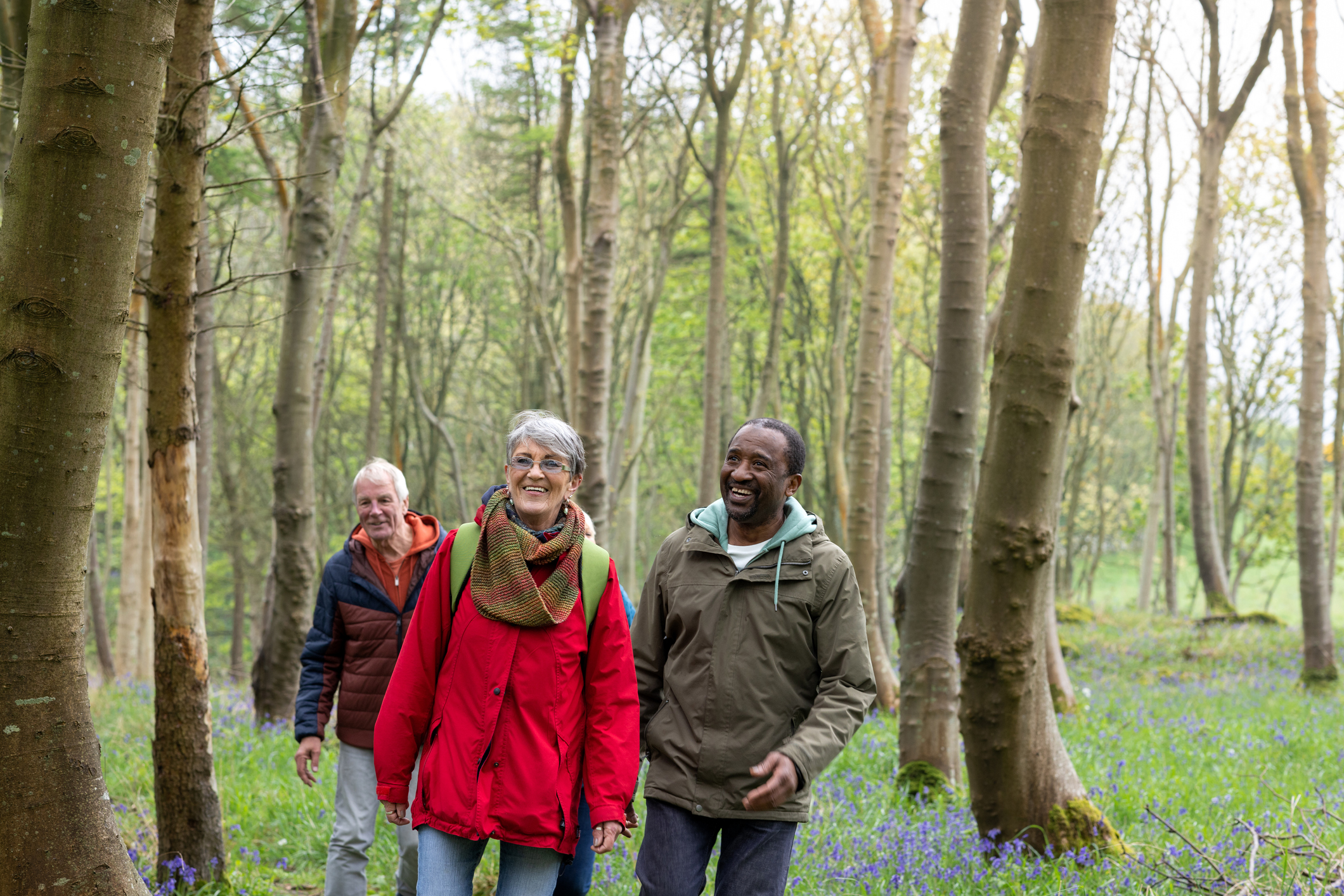 A community group in nature