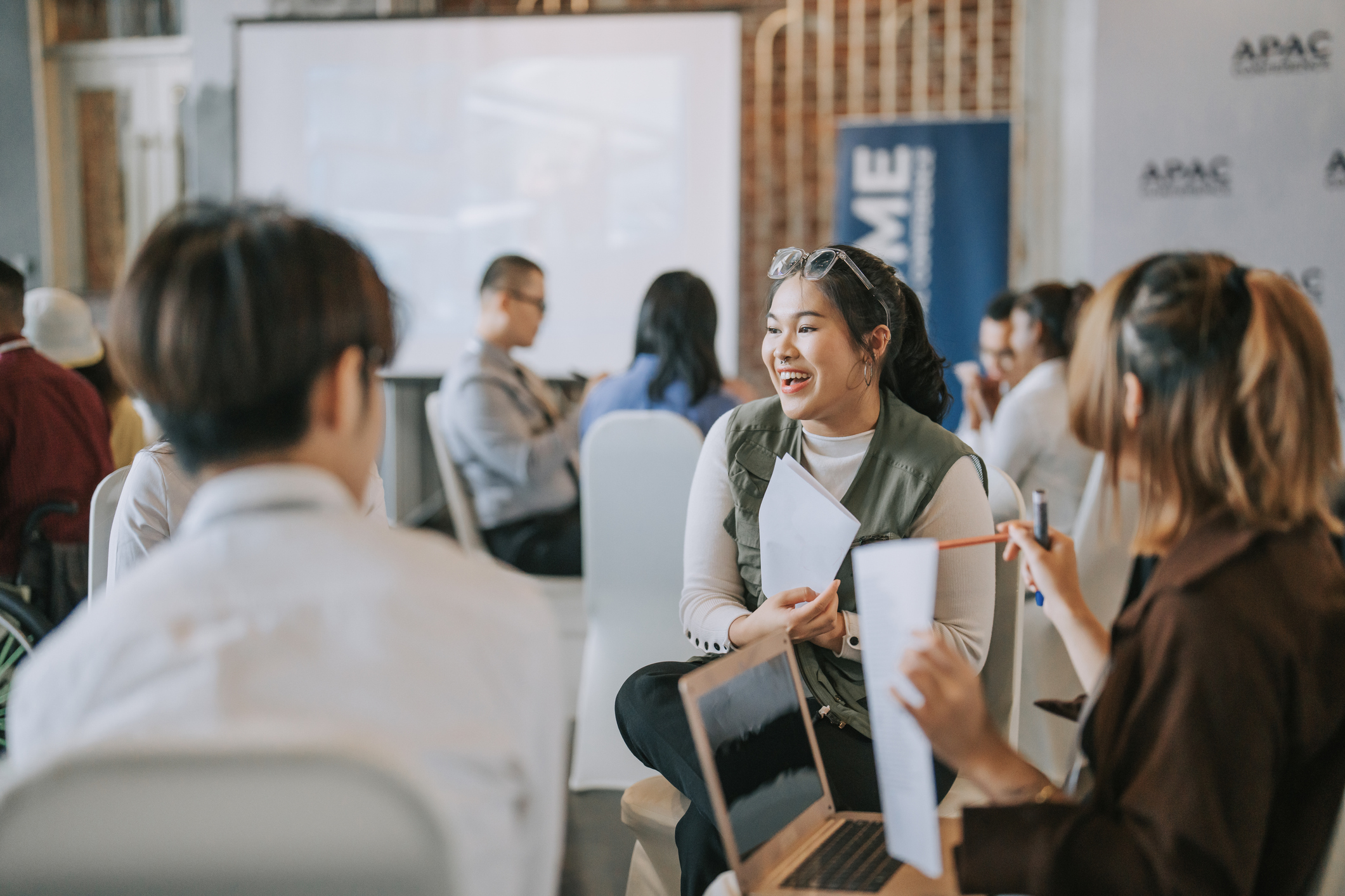 A group of people attending a training session