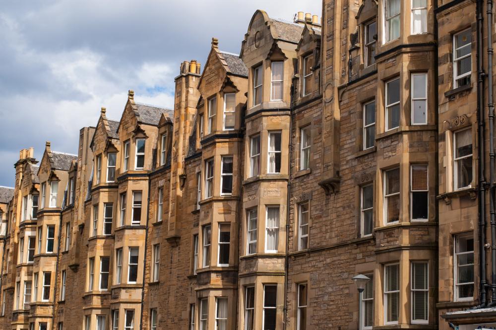 A view of flats in Edinburgh
