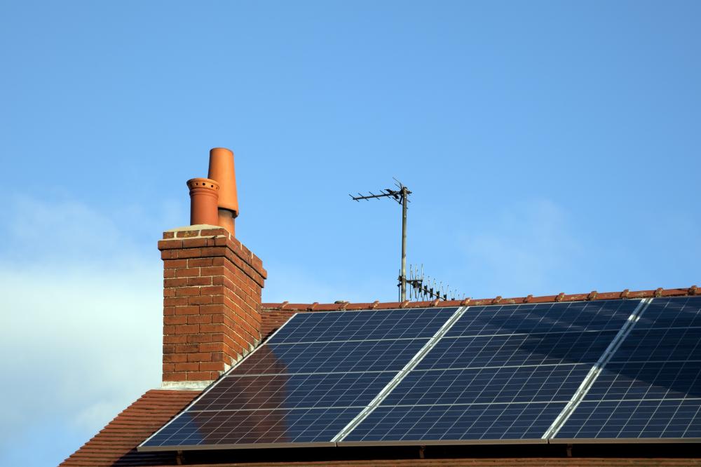 Solar panels on a roof