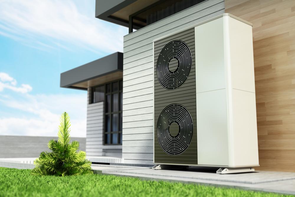 heat pump outside house