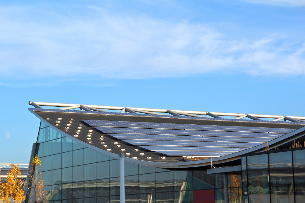 A community building with solar