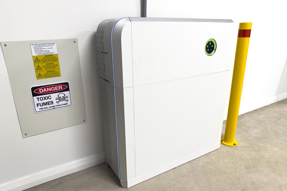 storage battery inside garage